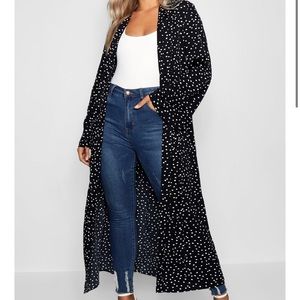 Plus spot kimono duster